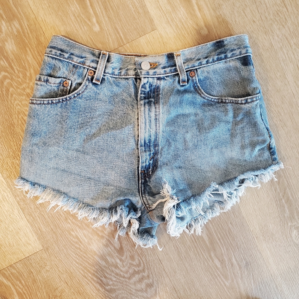 Levis High-rise blue jeans shorts